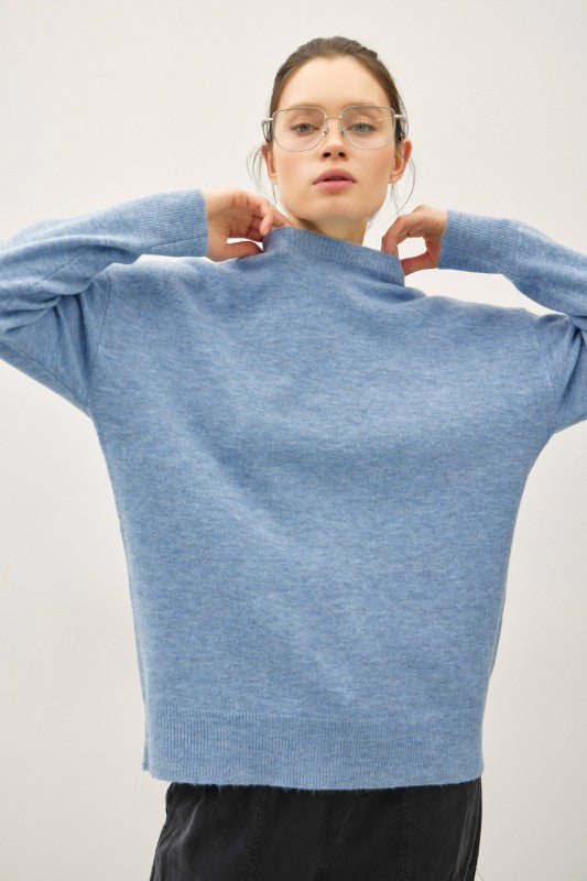 Wool Blend Ultra-Soft Crewneck Sweater