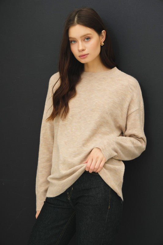 Wool Blend Ultra-Soft Crewneck Sweater