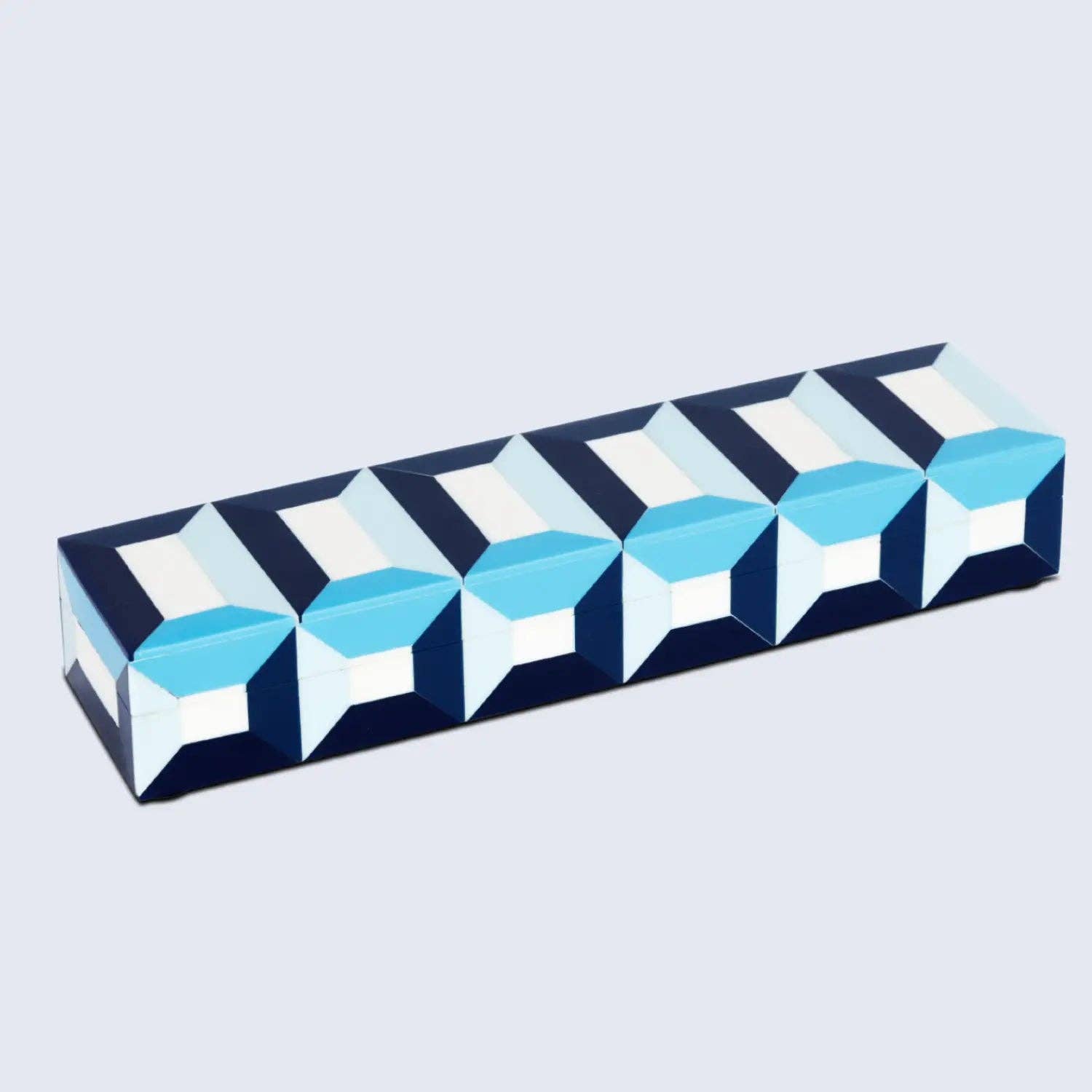 Blue Geometric Decorative Box