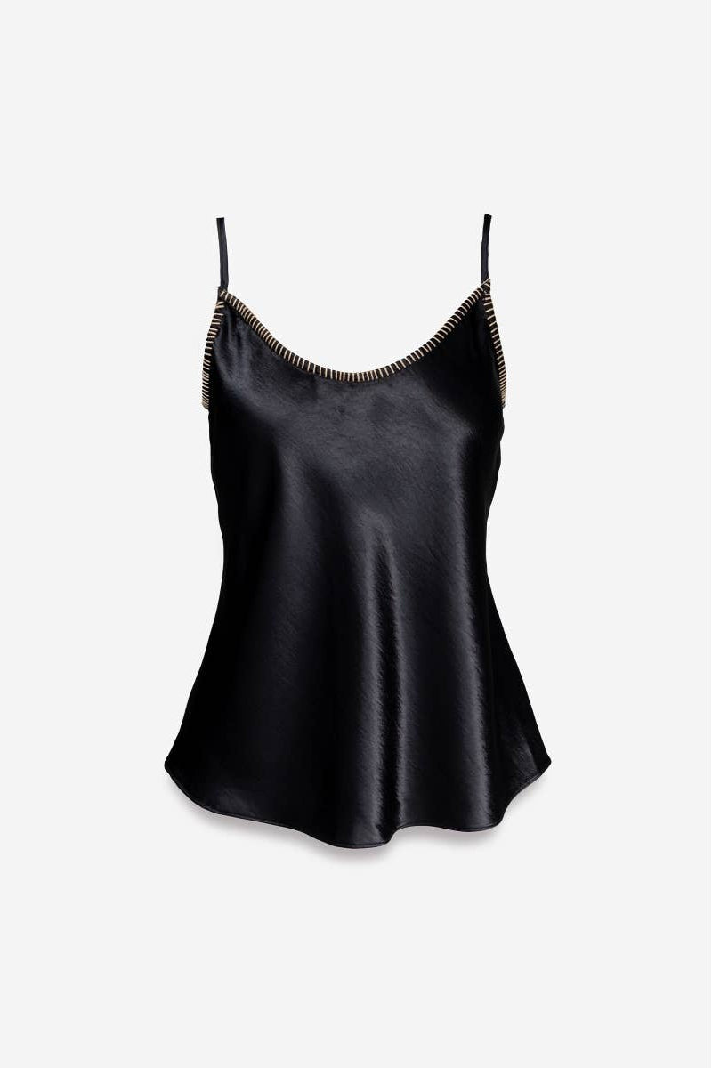 Whipstitch Satin Camisole