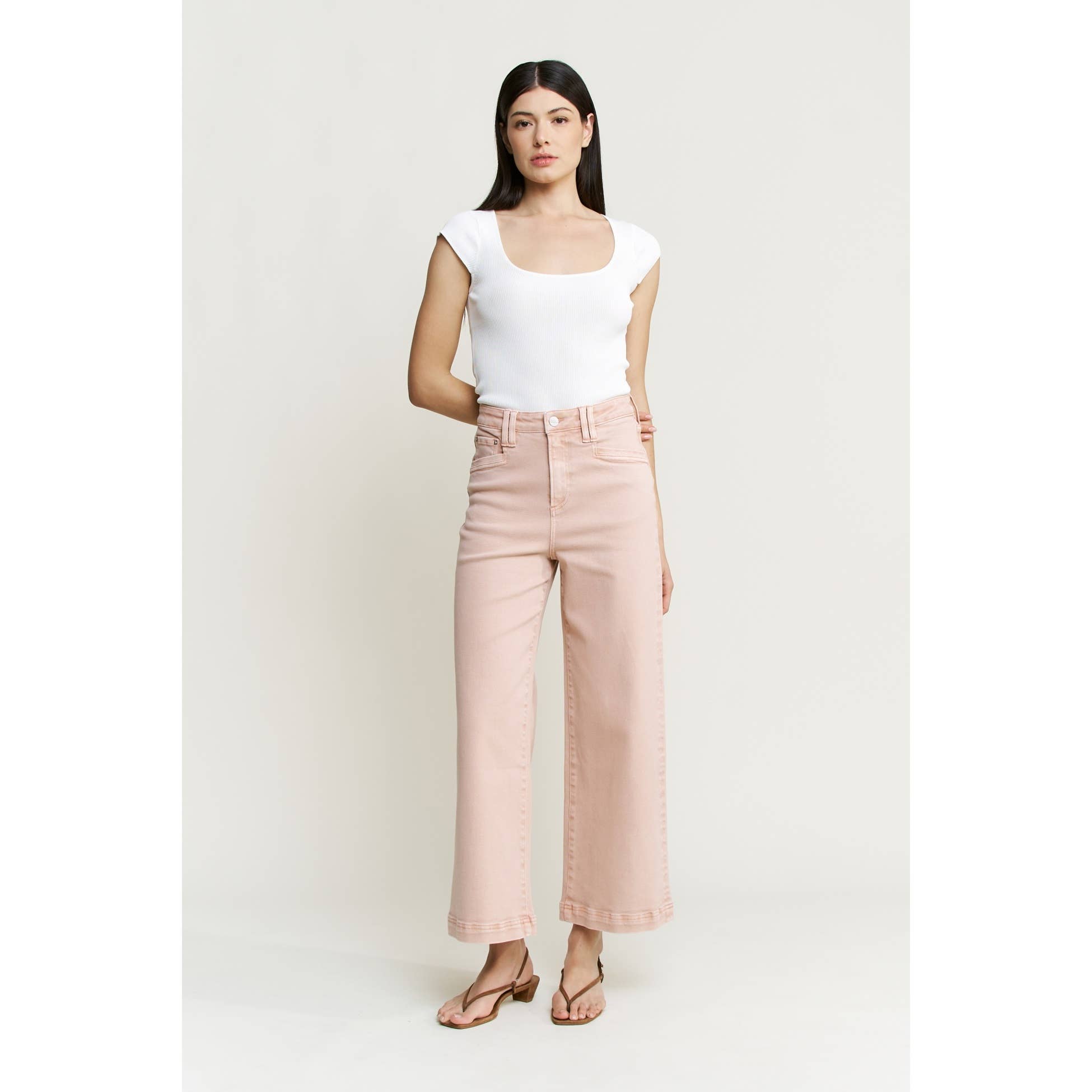 Super High Rise Wide Leg Cropped Utility Jean