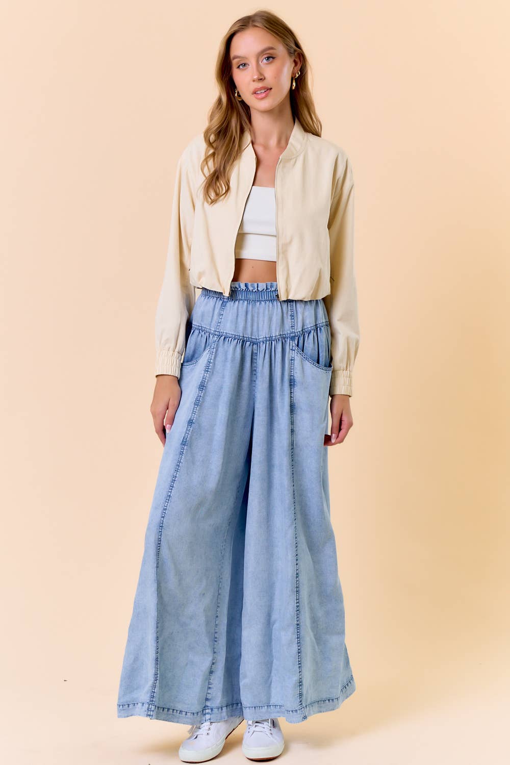 Bubble Hem Bomber Jacket