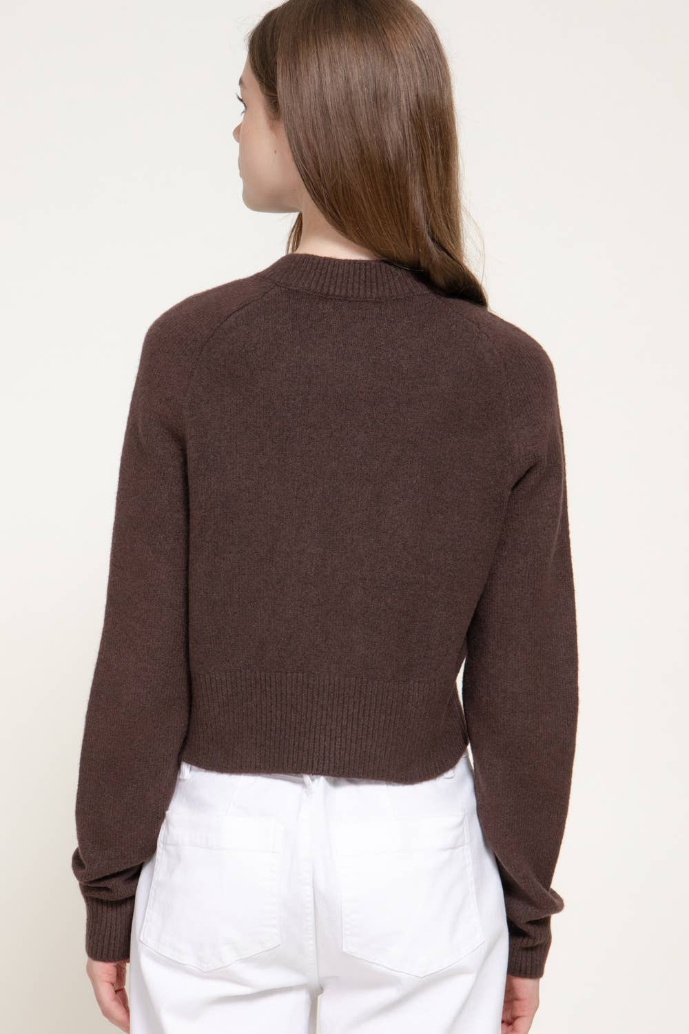 Round Neck Button Down Sweater