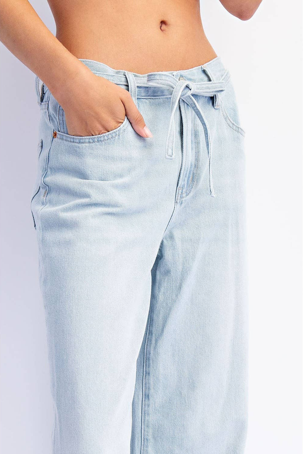 Baggy Straight Linen Jeans