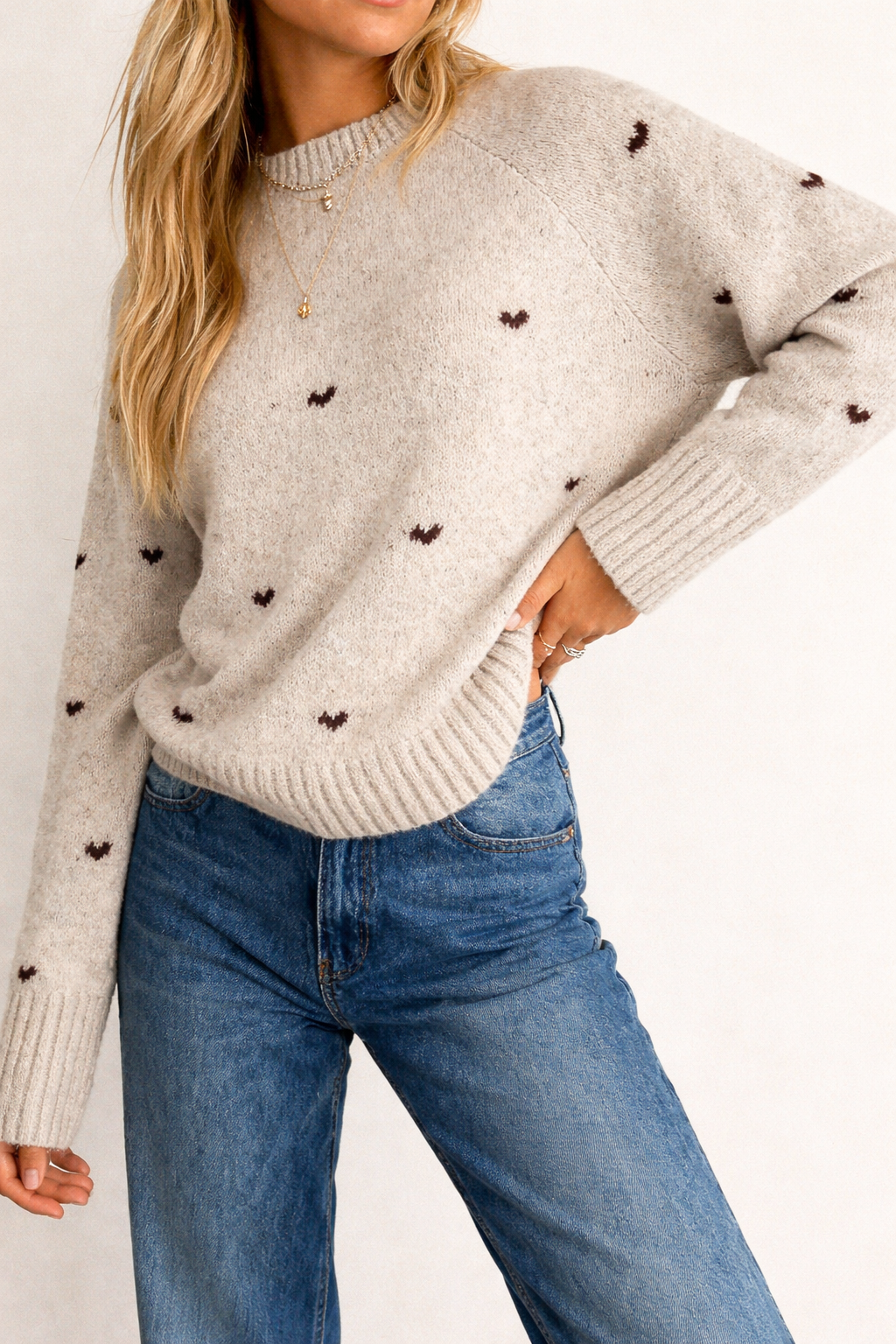 Oatmeal Heart Sweater