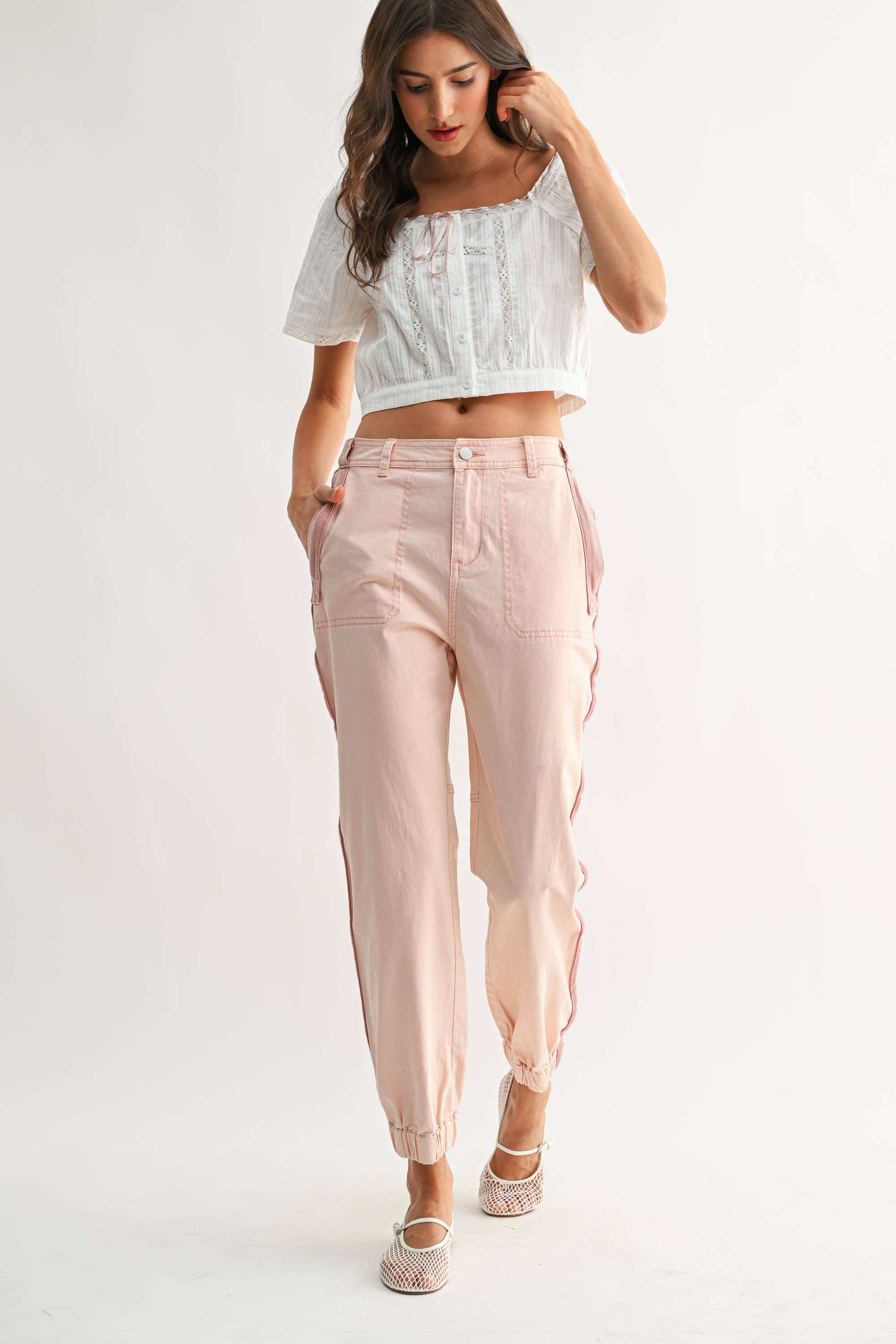 Pink Side Stripe Jogger