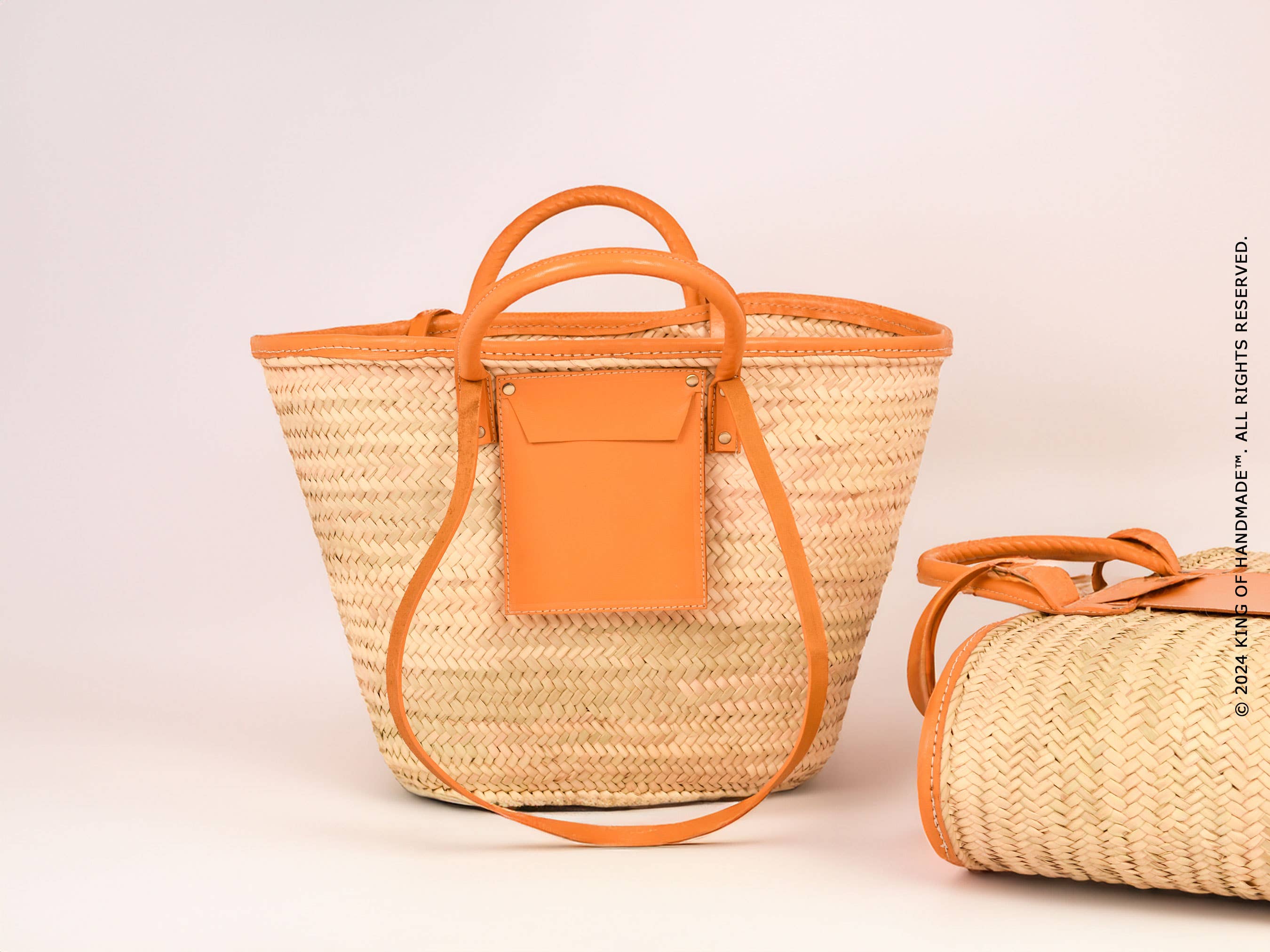 Woven Straw Shoulder Tote Bag