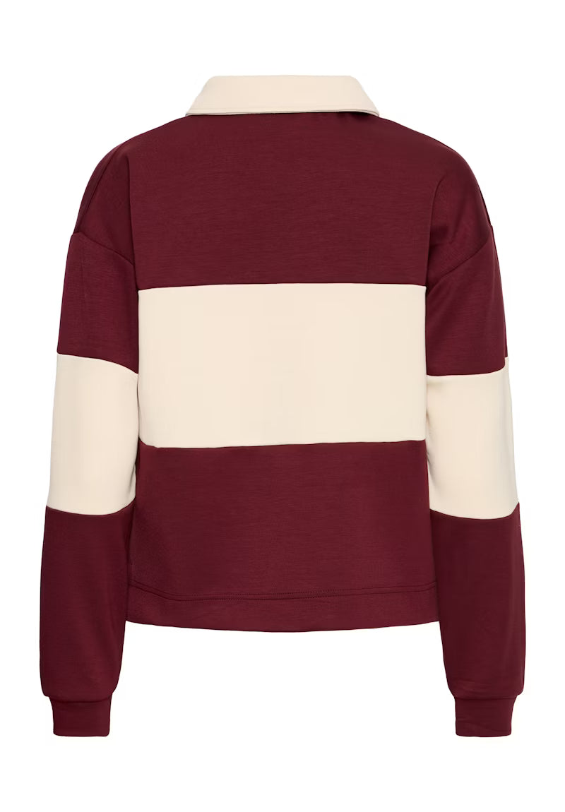 b. young Byputsi Contrast Polo Pullover