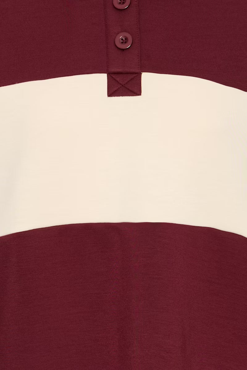 b. young Byputsi Contrast Polo Pullover