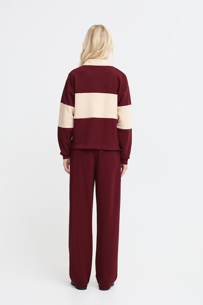 b. young Byputsi Contrast Polo Pullover