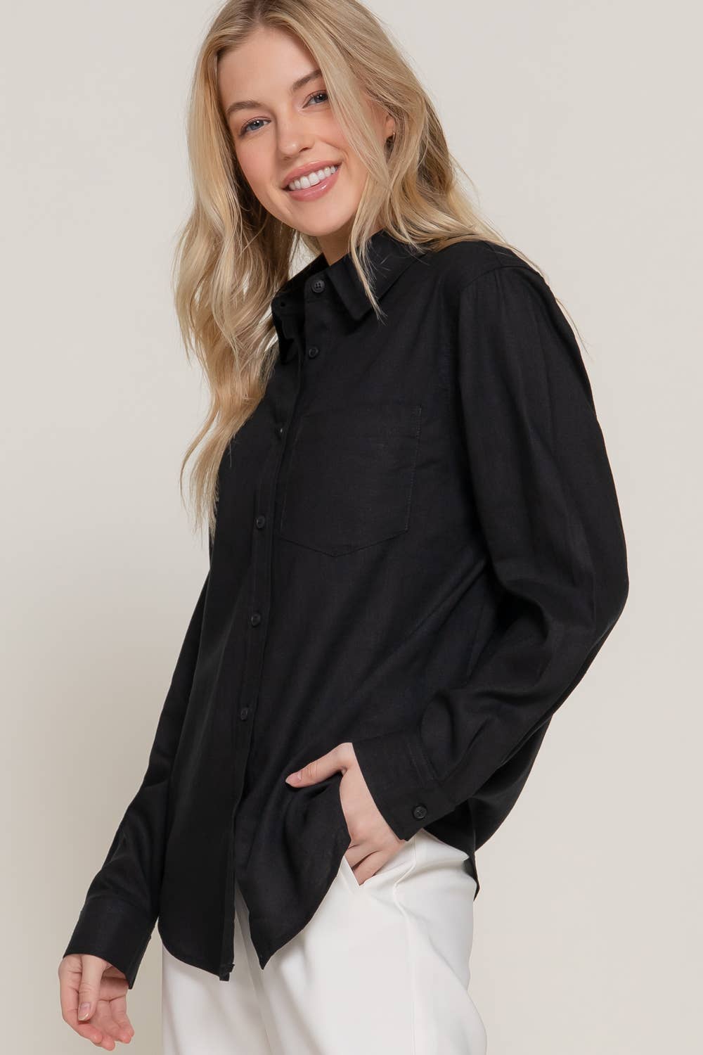 Long Sleeve Linen Shirt
