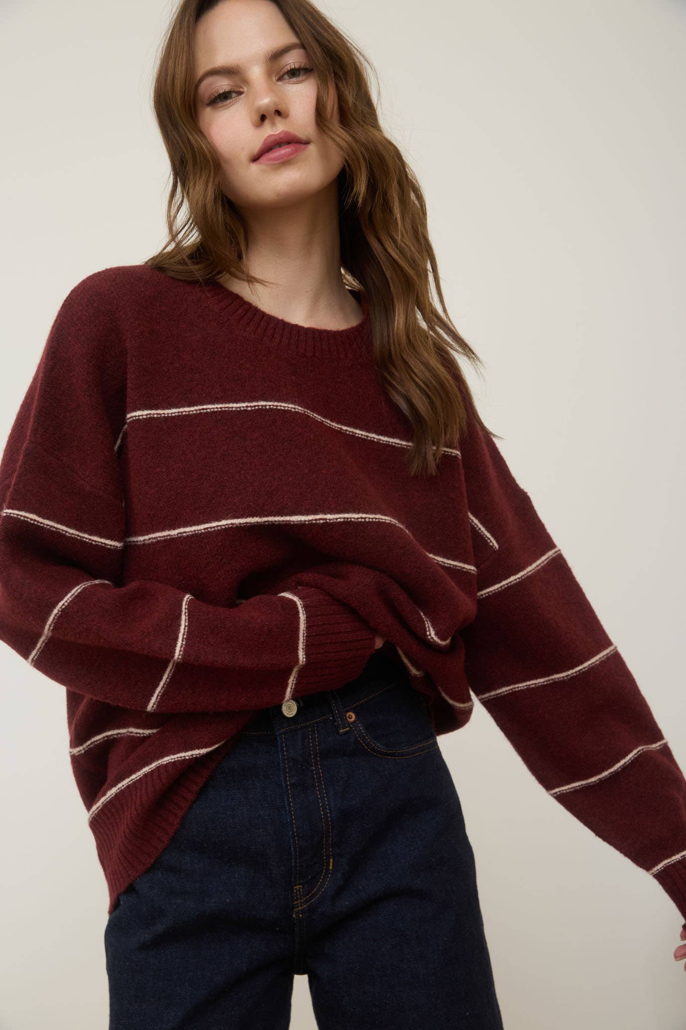 Cozy Striped Oversize Sweater