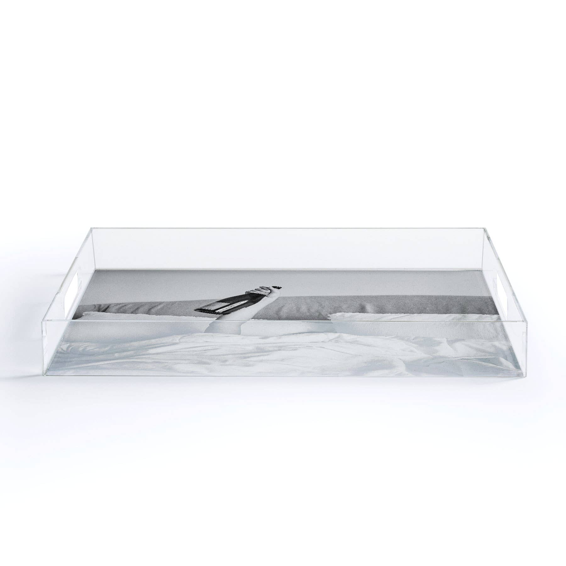 Champagne In Bed Acrylic Tray