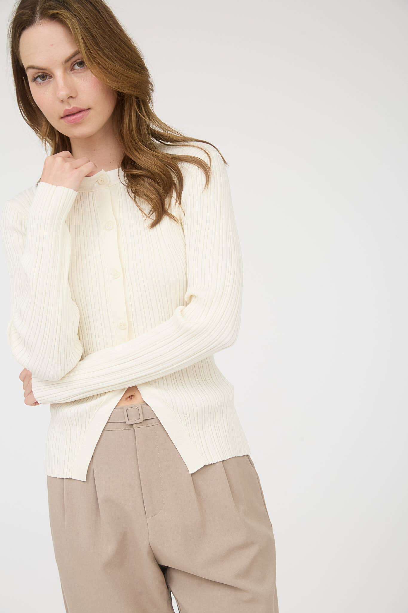Split Hem Cardigan
