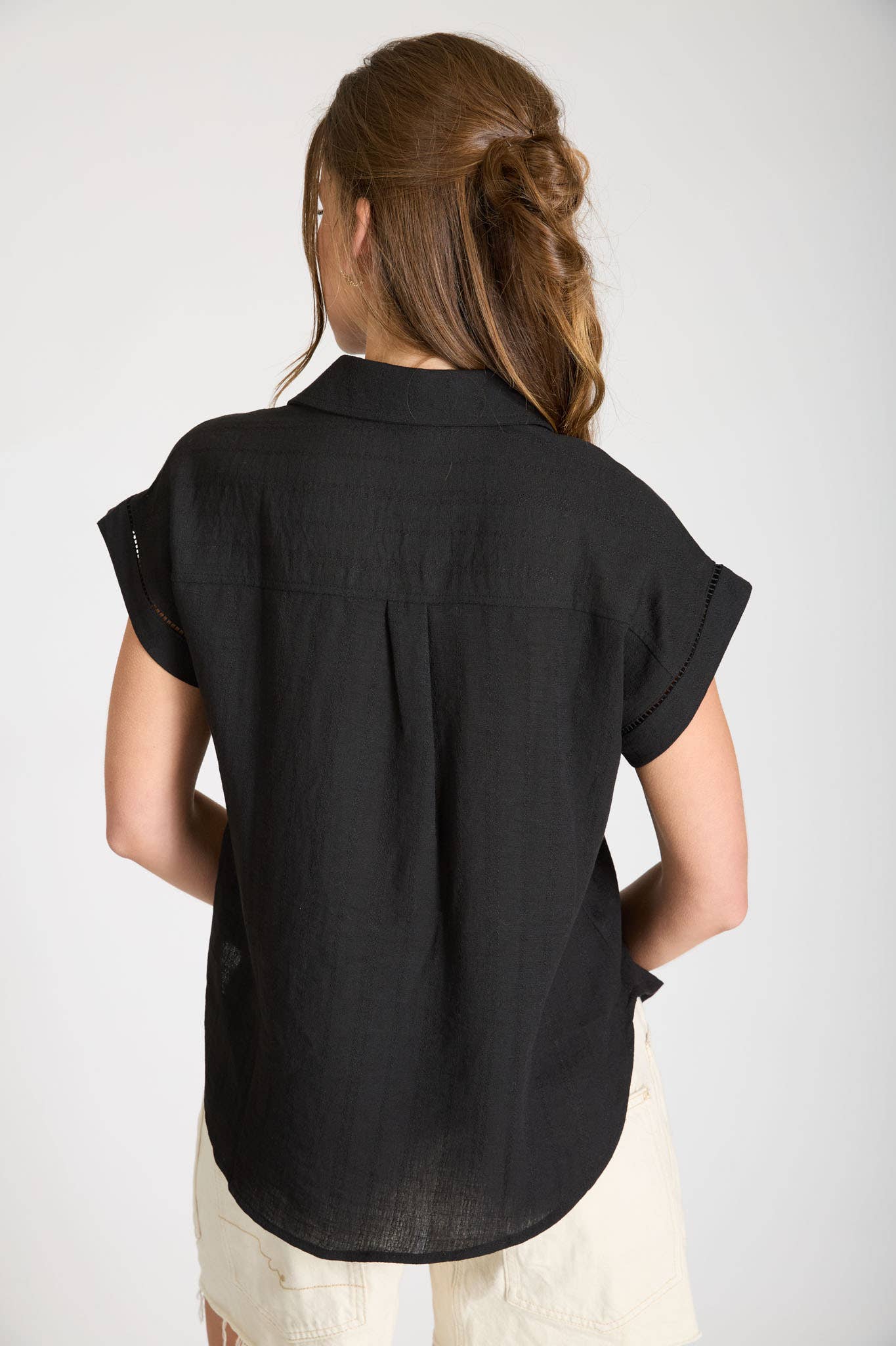 Collared Ladder Trim Top