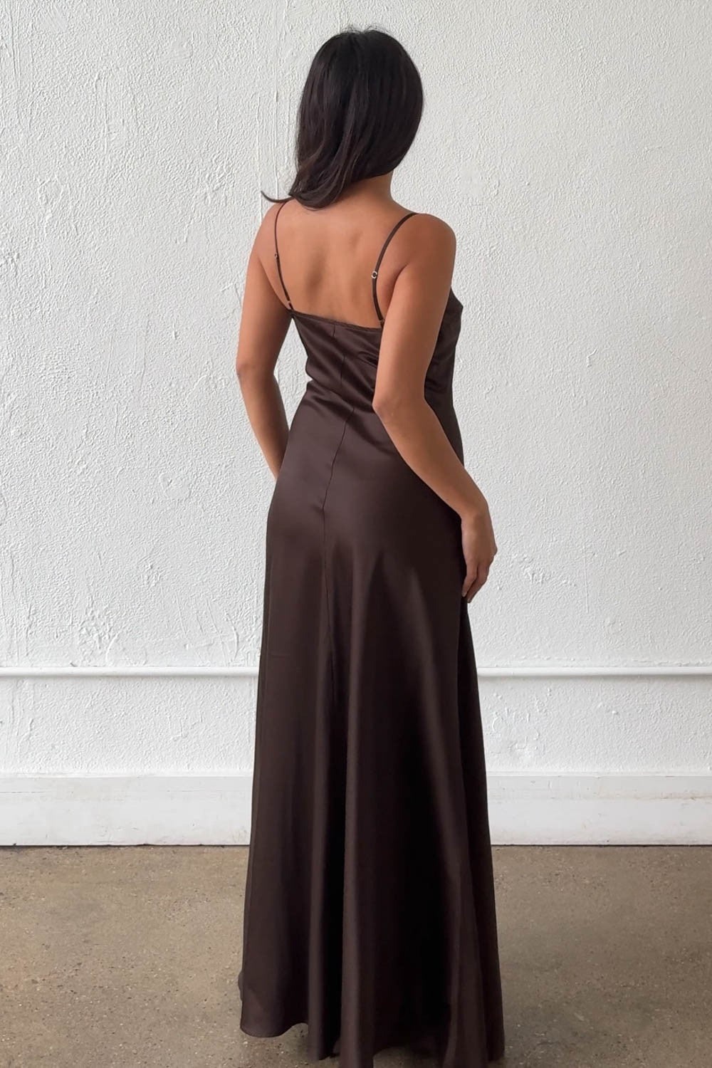 Satin A-line Maxi Dress