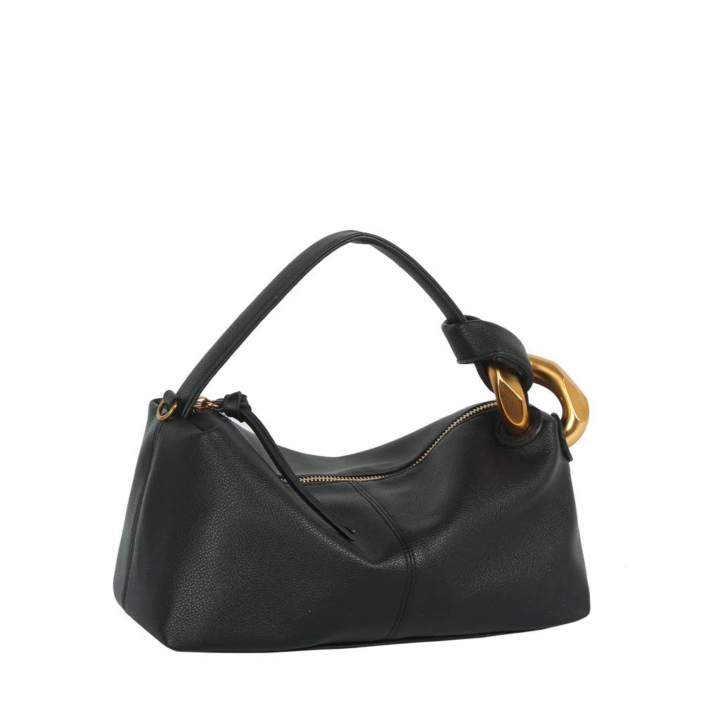 Chunky Link Handle Baguette Bag