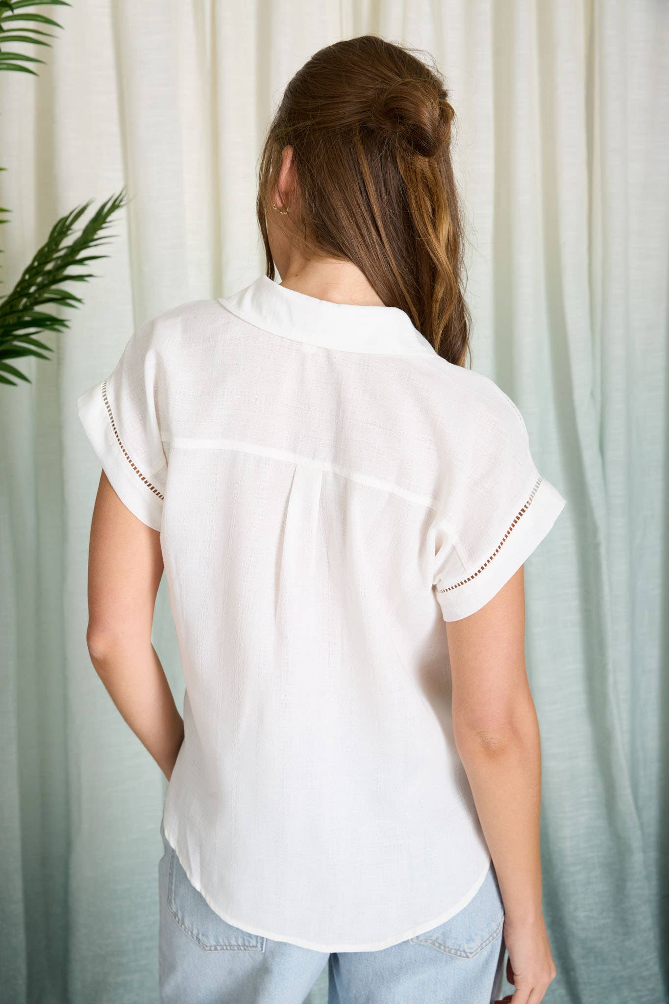 Collared Ladder Trim Top