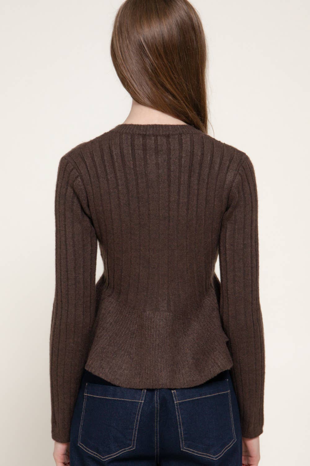 Peplum Sweater Cardigan