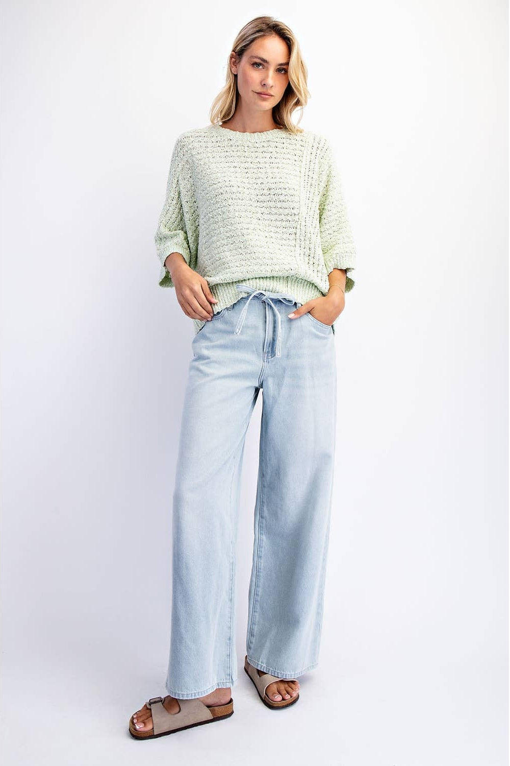 Baggy Straight Linen Jeans