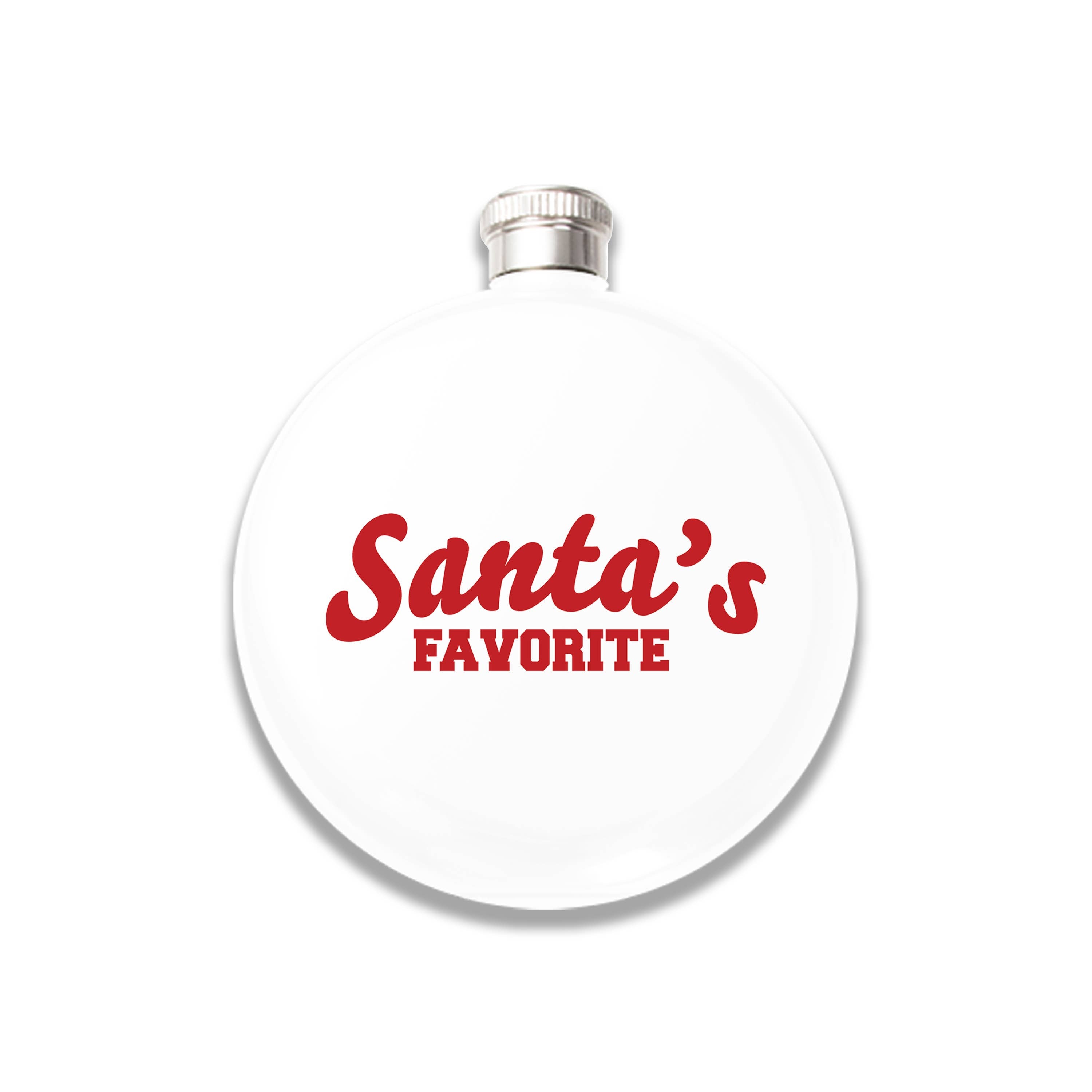 Santa's Favorite Round Flask