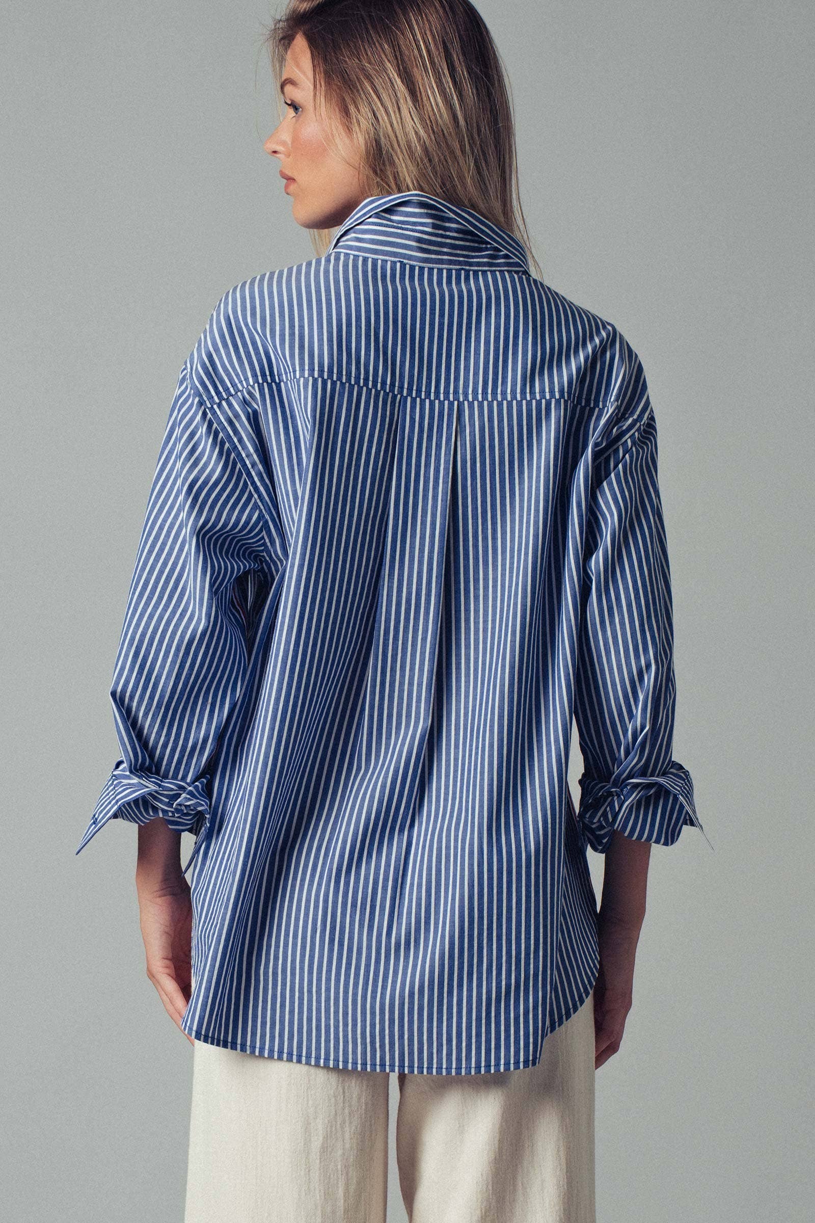 Side Stripe Detail Button Down