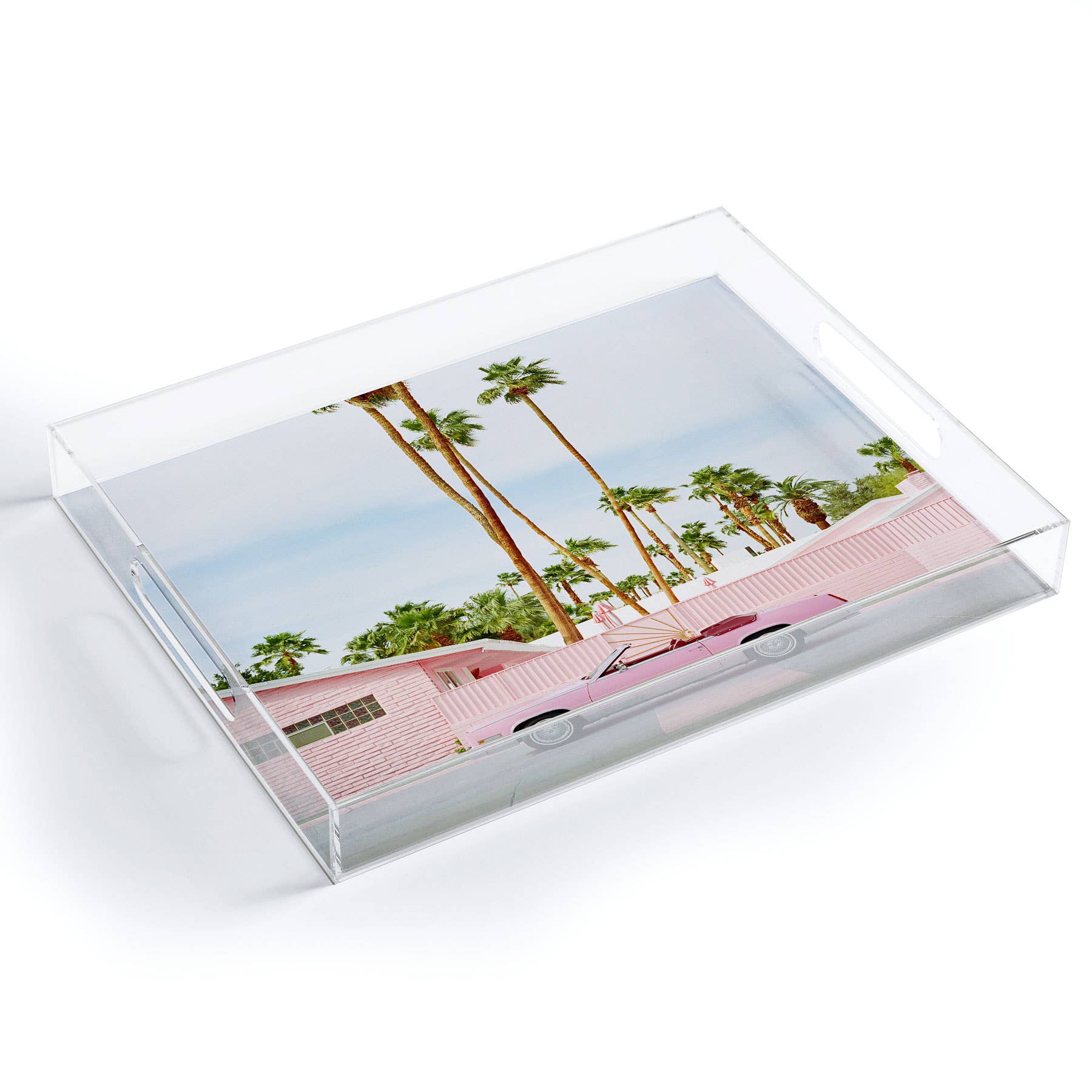 Pink Palm Springs on Film Acrylic Tray