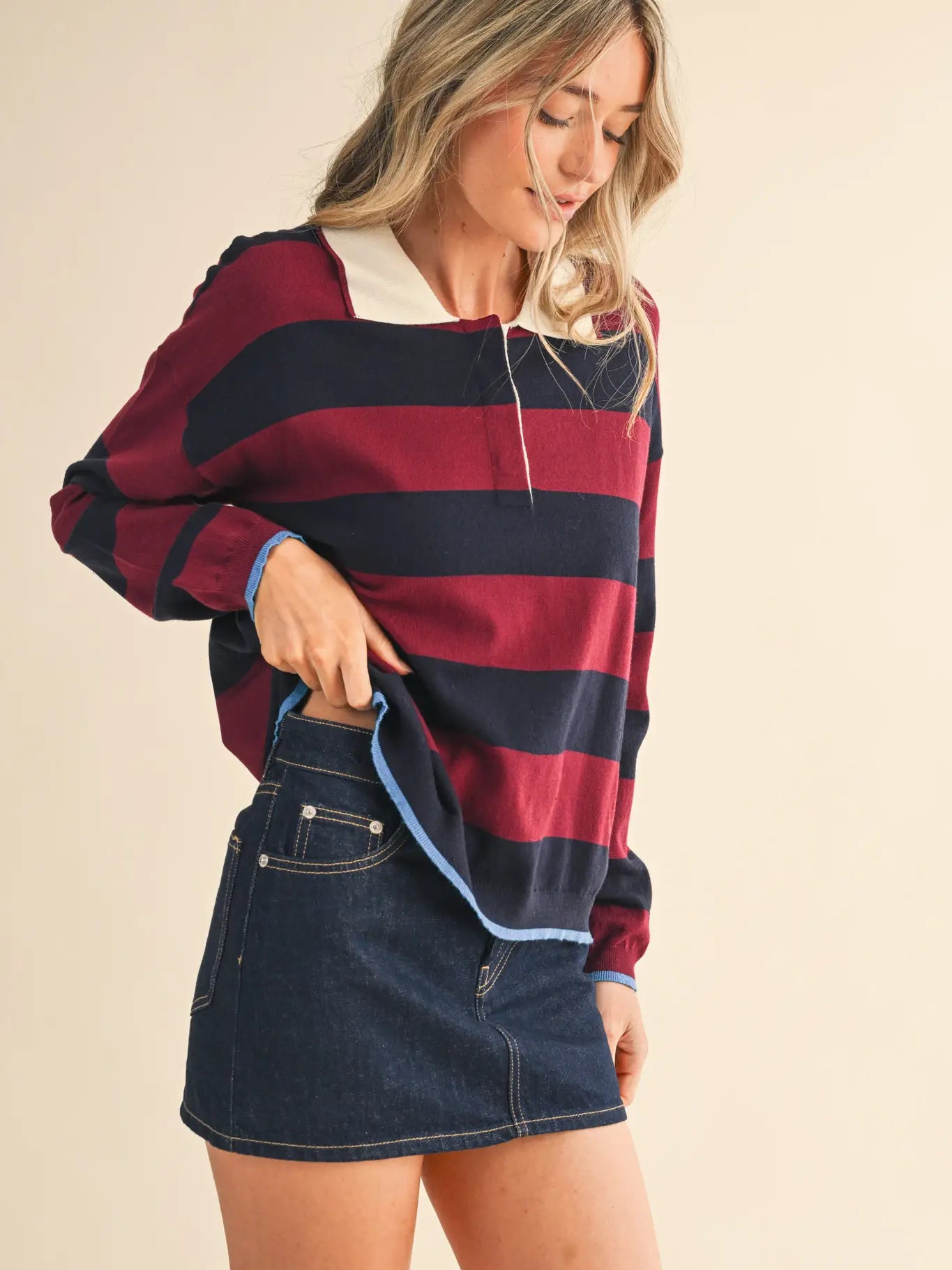 Striped Rugby Sweater