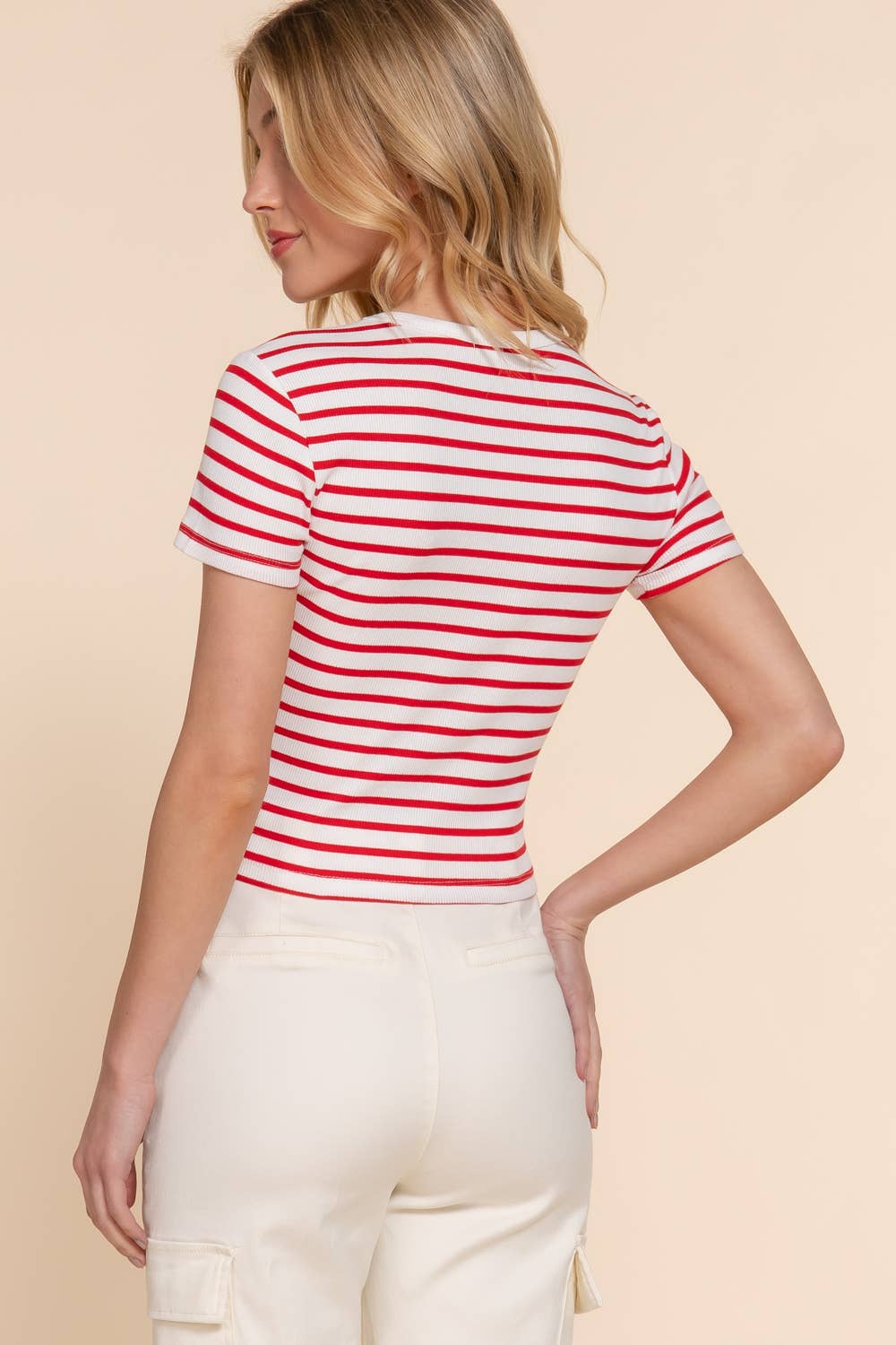 Stripe Cotton Rib Tee