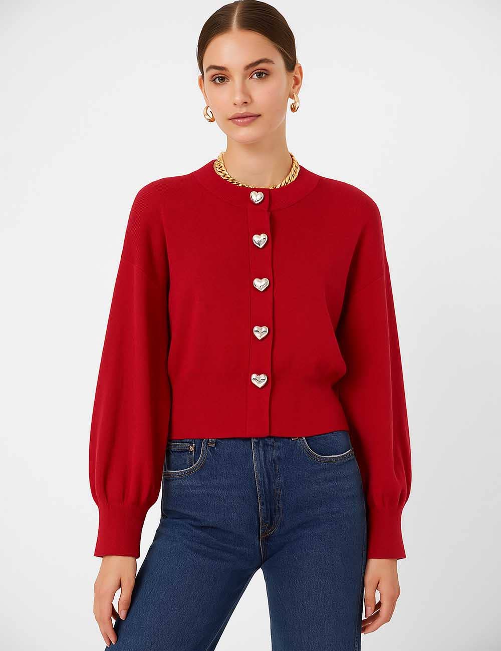 Heart Button Cardigan