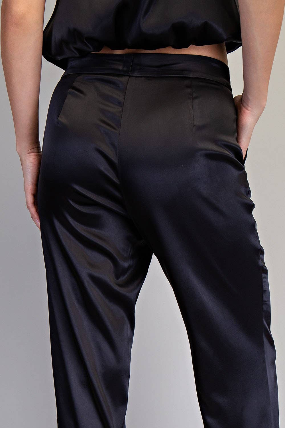 Satin Straight Leg Pants