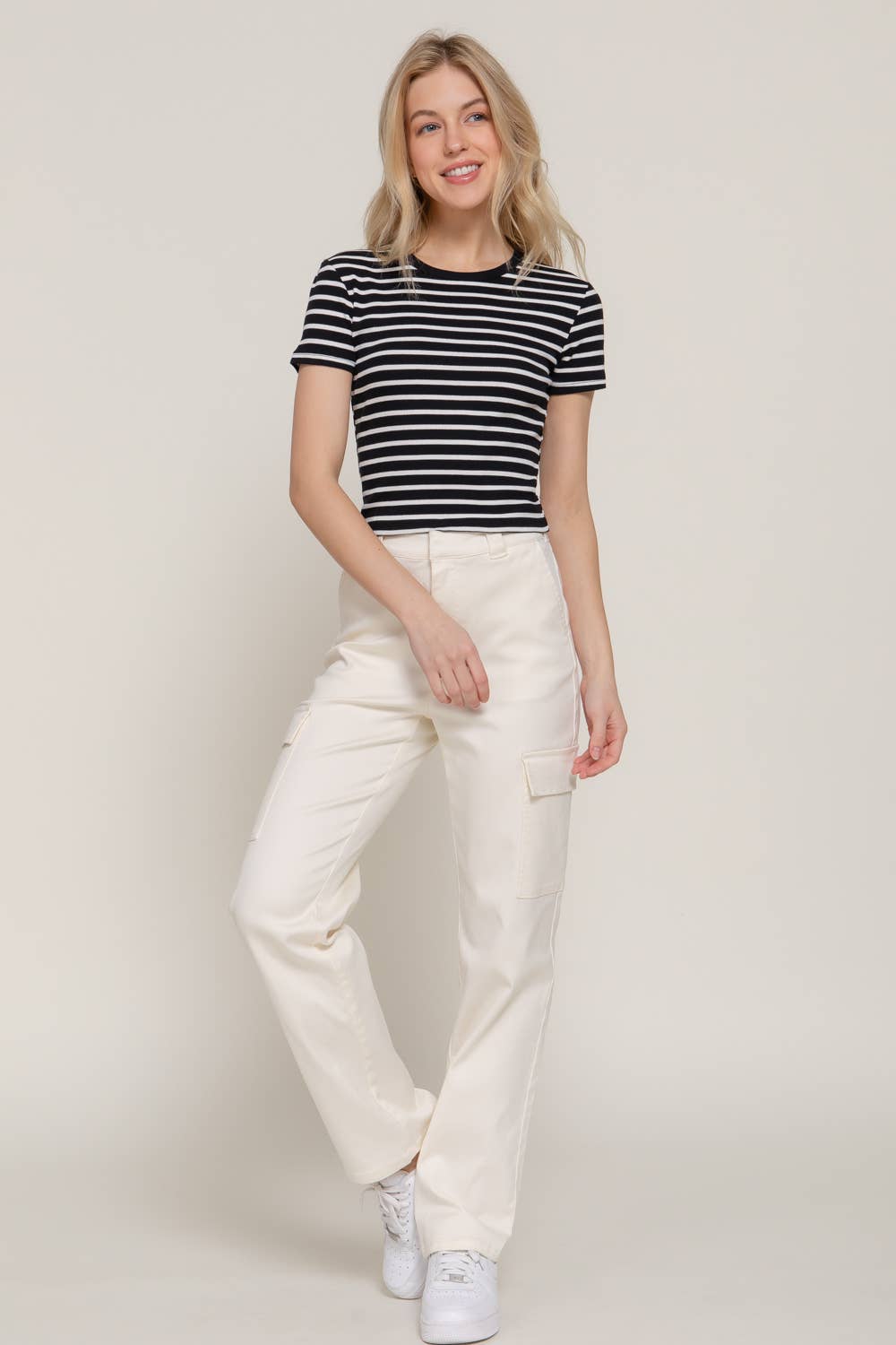 Stripe Cotton Rib Tee