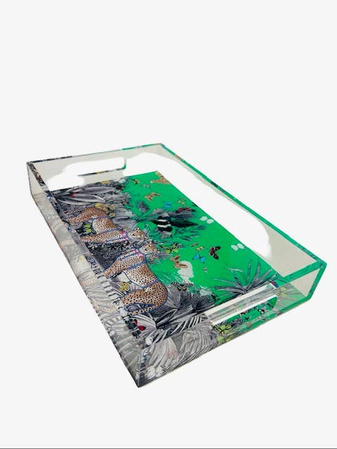 Vanity Tray: Emerald Cheetah