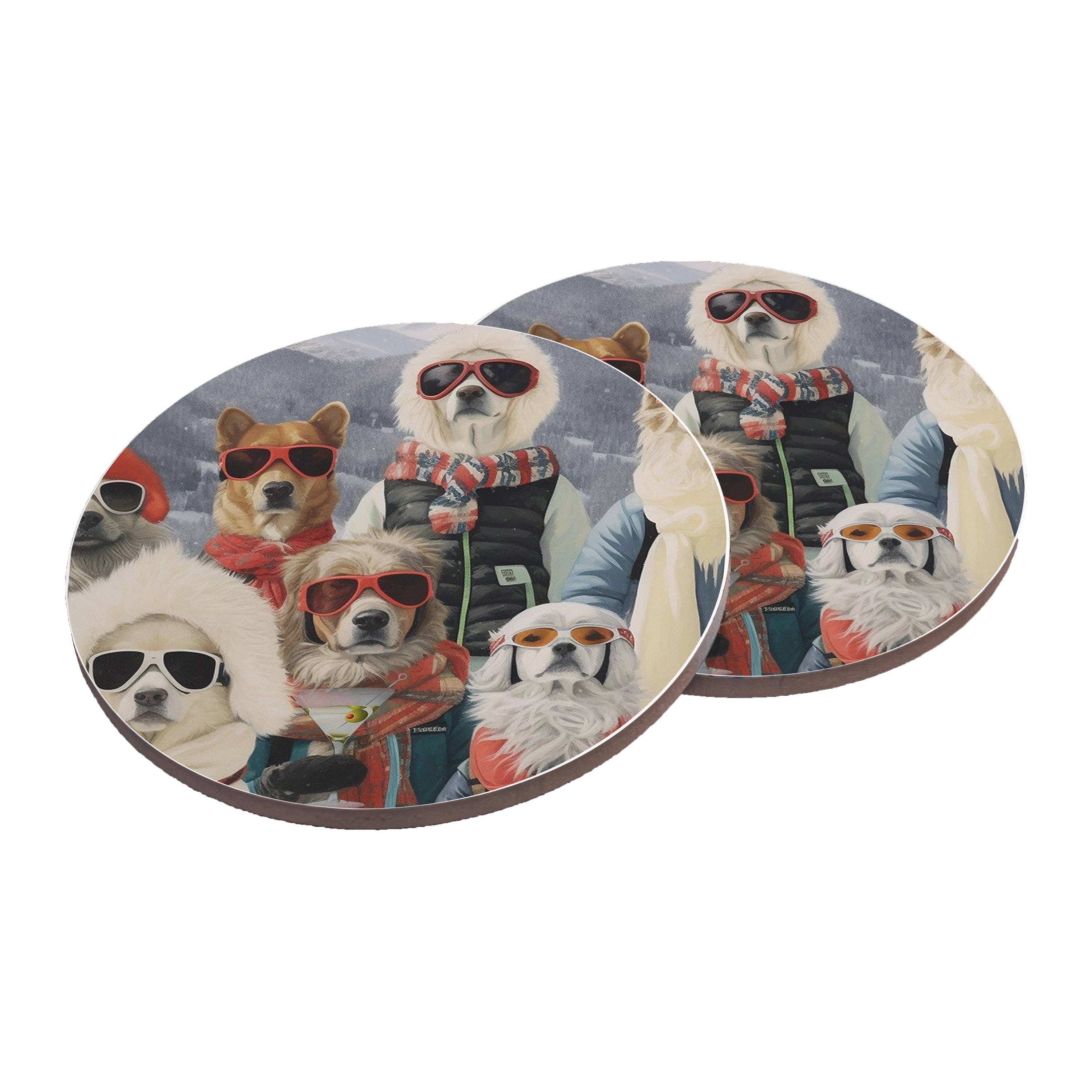 Set of 4 Martini Dog Ceramic Coasters front | MILK MONEY milkmoney.co | 	Home decor online, Modern home decor, Luxury home furnishings, Best home decor, Home accessories for sale, Living room furniture sets, Kitchen decor ideas, Wall art for home, Bathroom accessories, Vintage home decor, Minimalist home decor