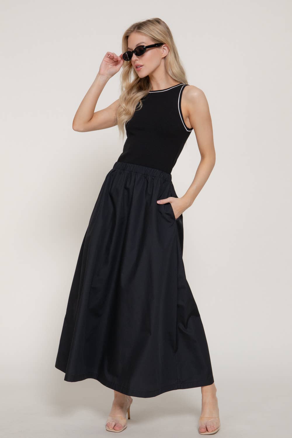 Contrast Trim Dress