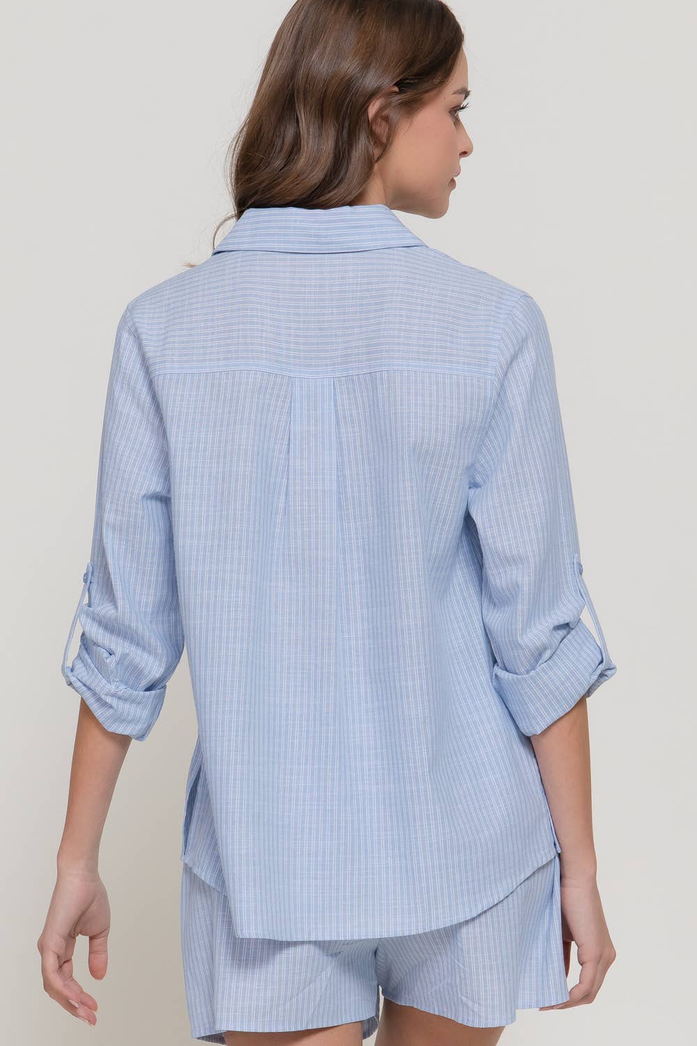 Cherry Embroidery Button Down