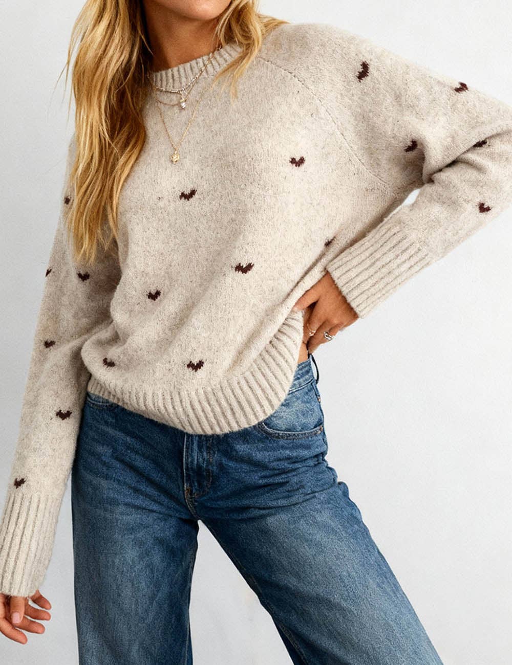 Oatmeal Heart Sweater