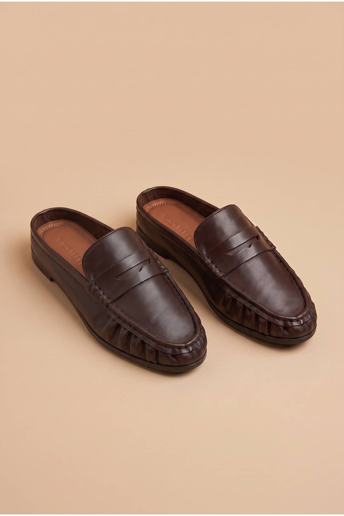 Backless Penny Loafer Mules