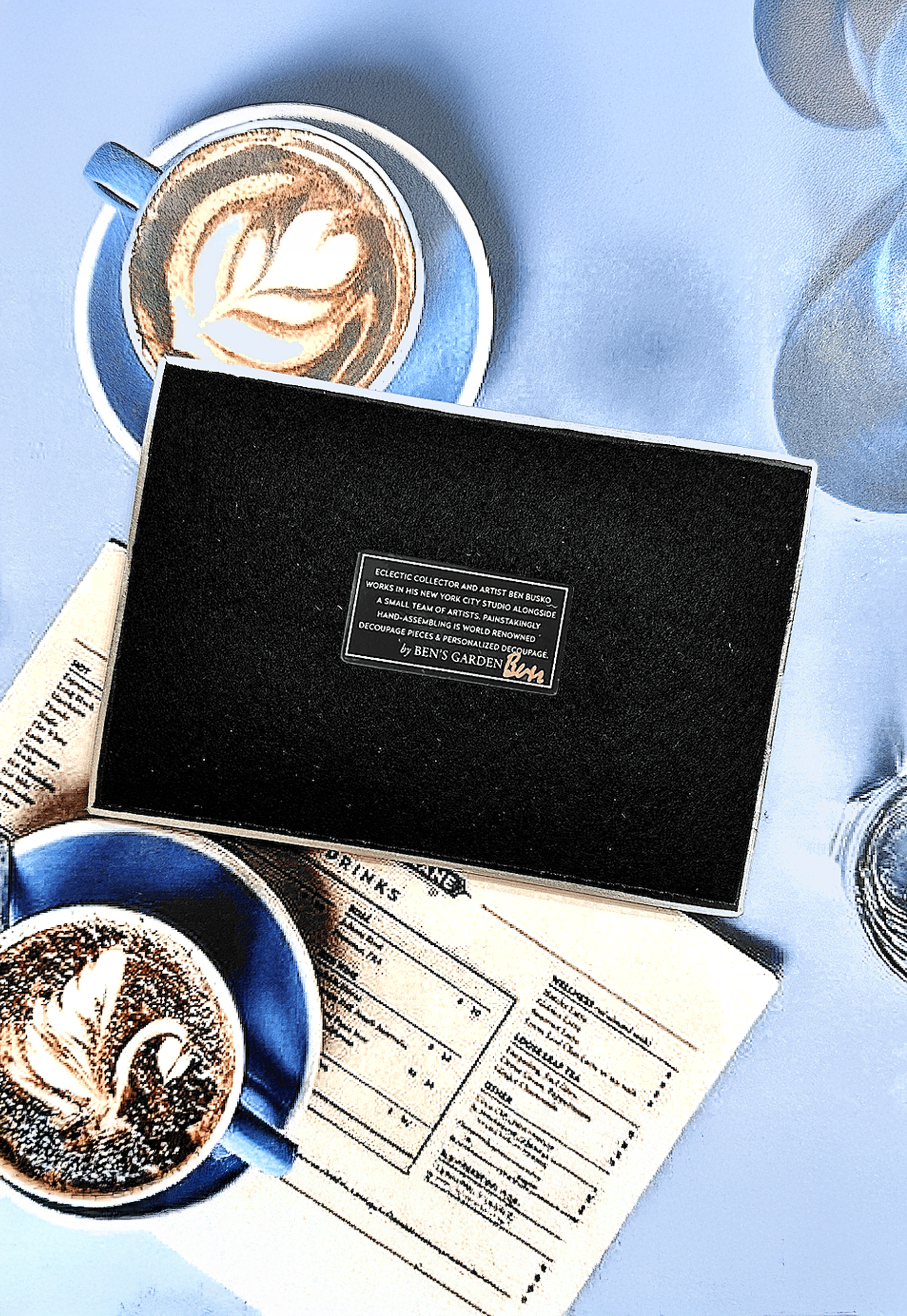 Love Vintage Text Decoupage Glass Tray