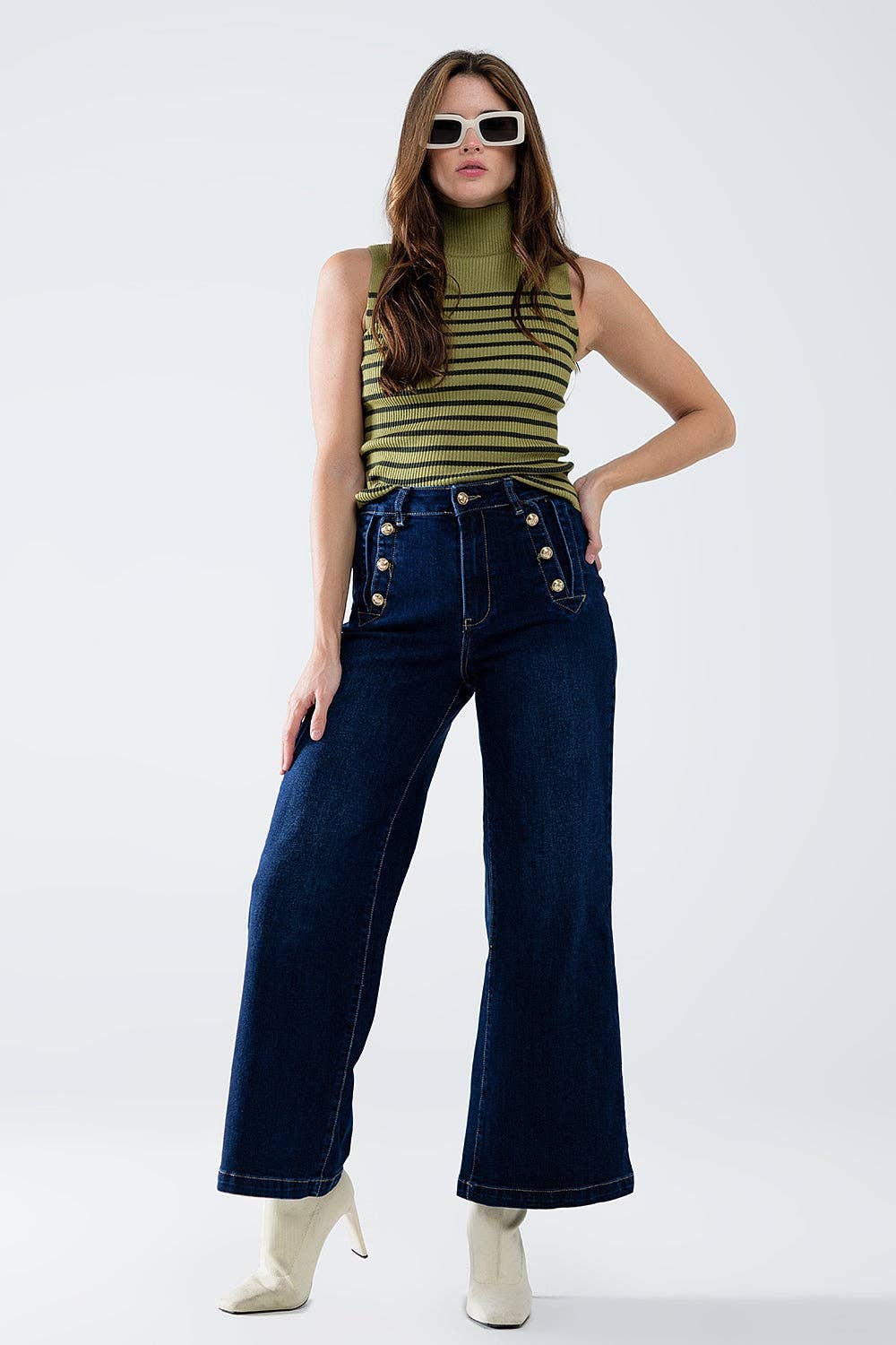 Marine Wide Leg Jeans