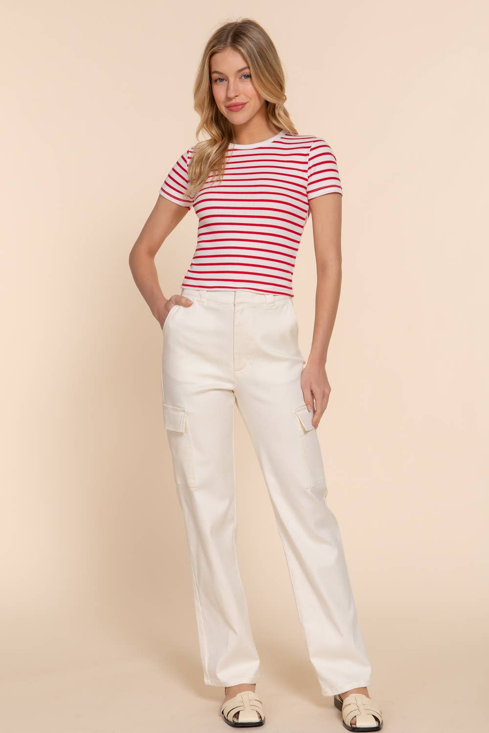 Stripe Cotton Rib Tee
