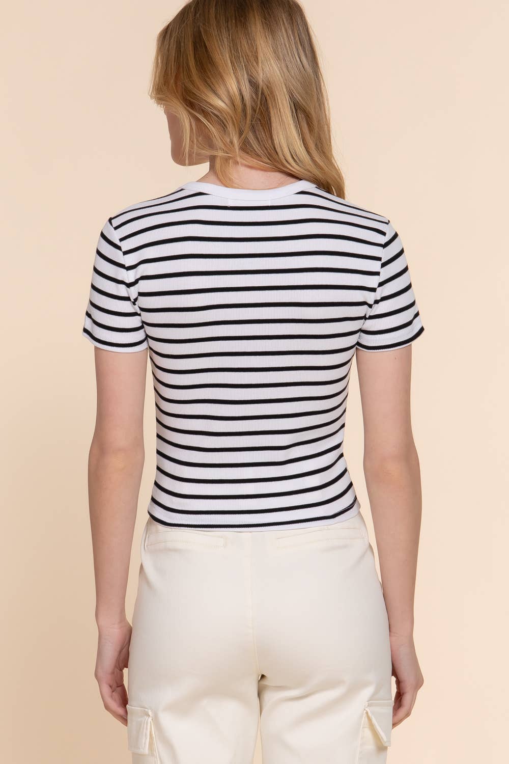 Stripe Cotton Rib Tee