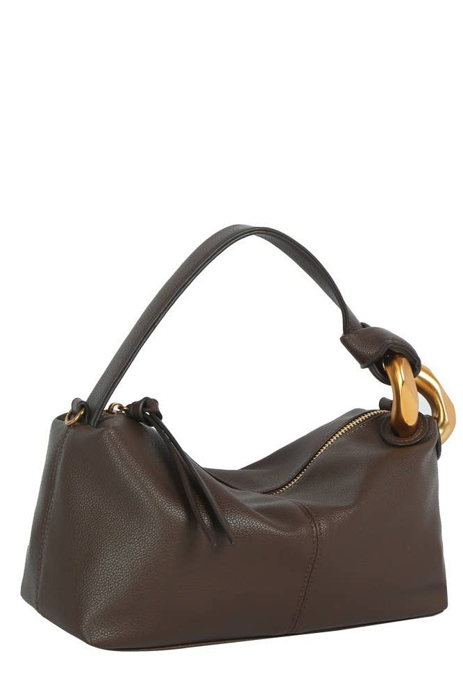 Chunky Link Handle Baguette Bag