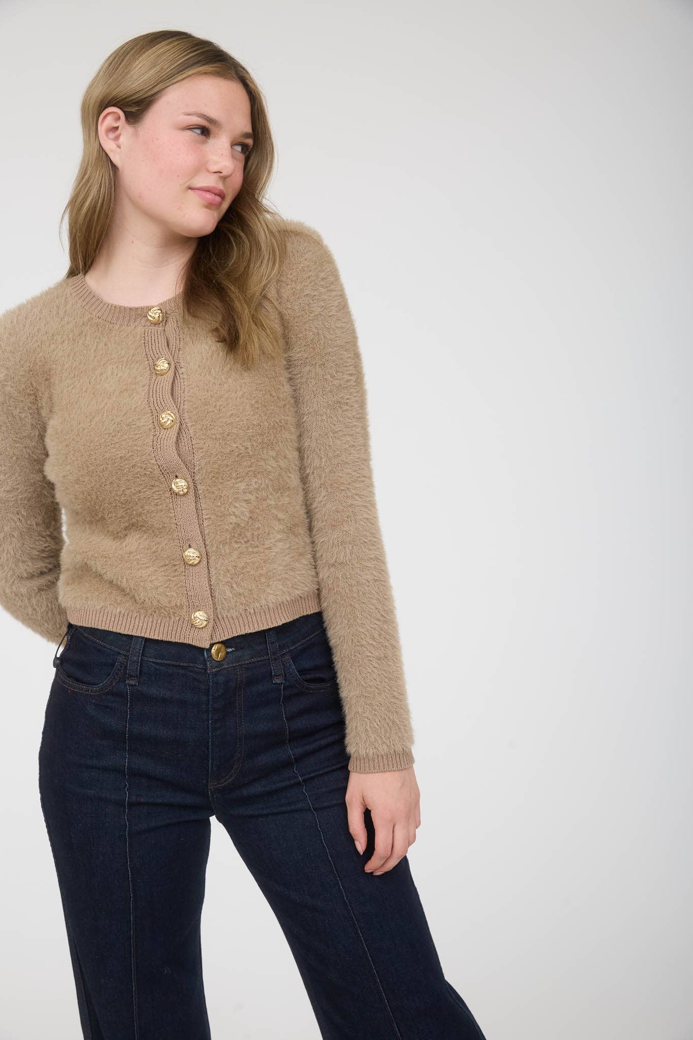 Fuzzy Knit Cardigan