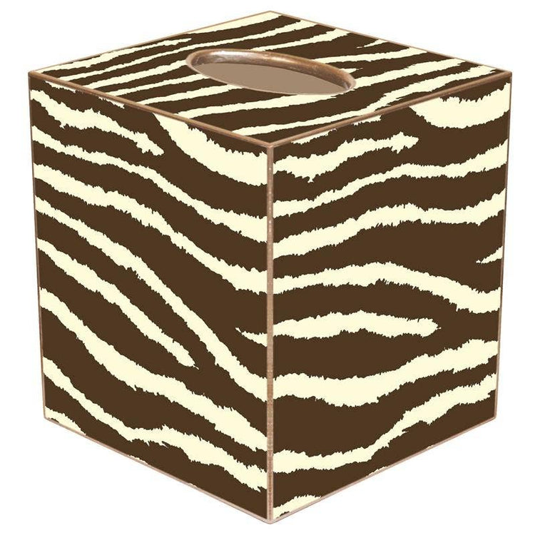 Zebra Tissue Paper Mache Box Cover brown front | MILK MONEY milkmoney.co | 	Home decor online, Modern home decor, Luxury home furnishings, Best home decor, Home accessories for sale, Living room furniture sets, Kitchen decor ideas, Wall art for home, Bathroom accessories, Vintage home decor, Minimalist home decor
