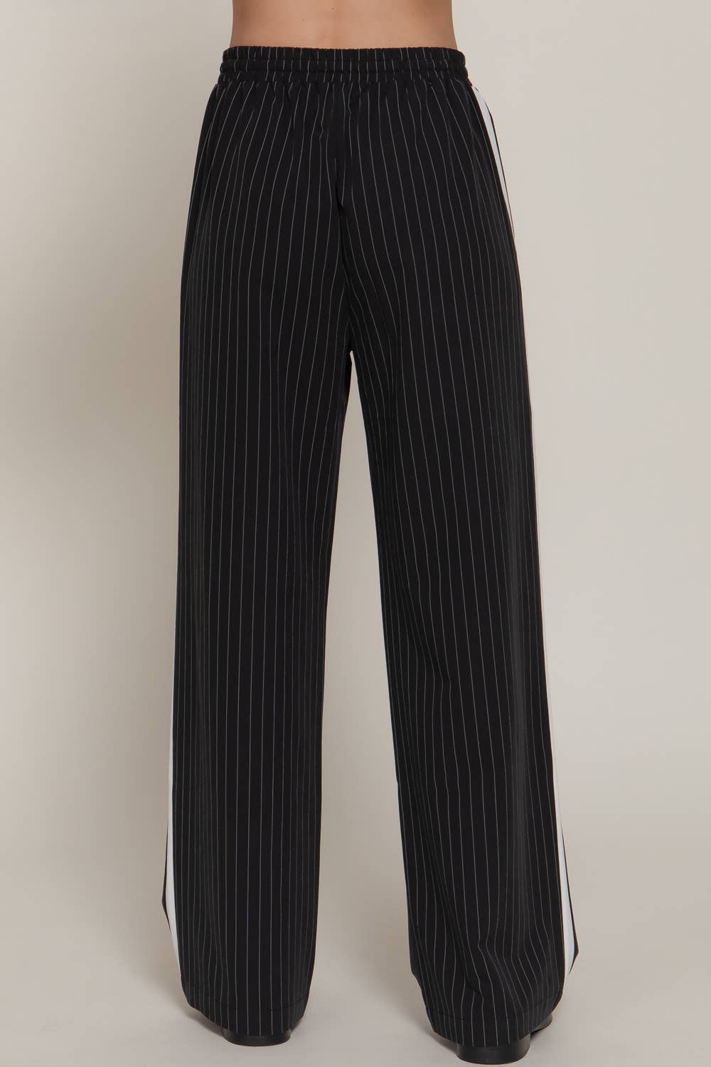Side Stripe Detail Pinstripe Pants