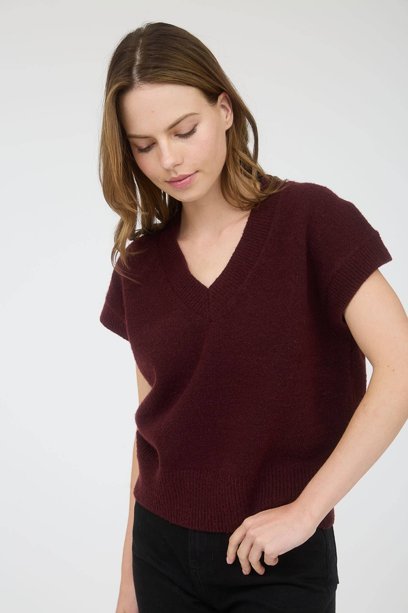 Cozy V-Neck Sleeveless Sweater