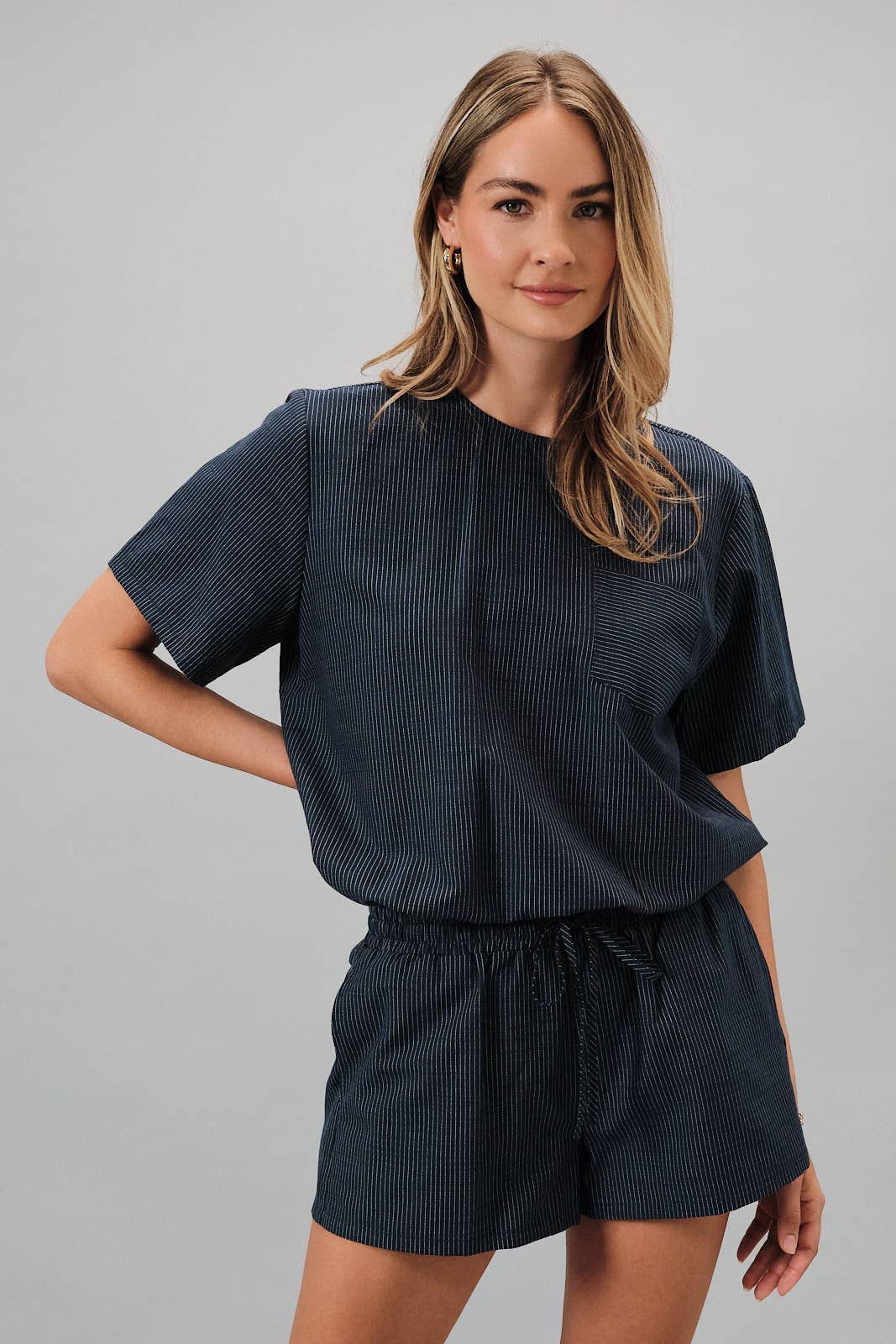 Striped Round Neck Top