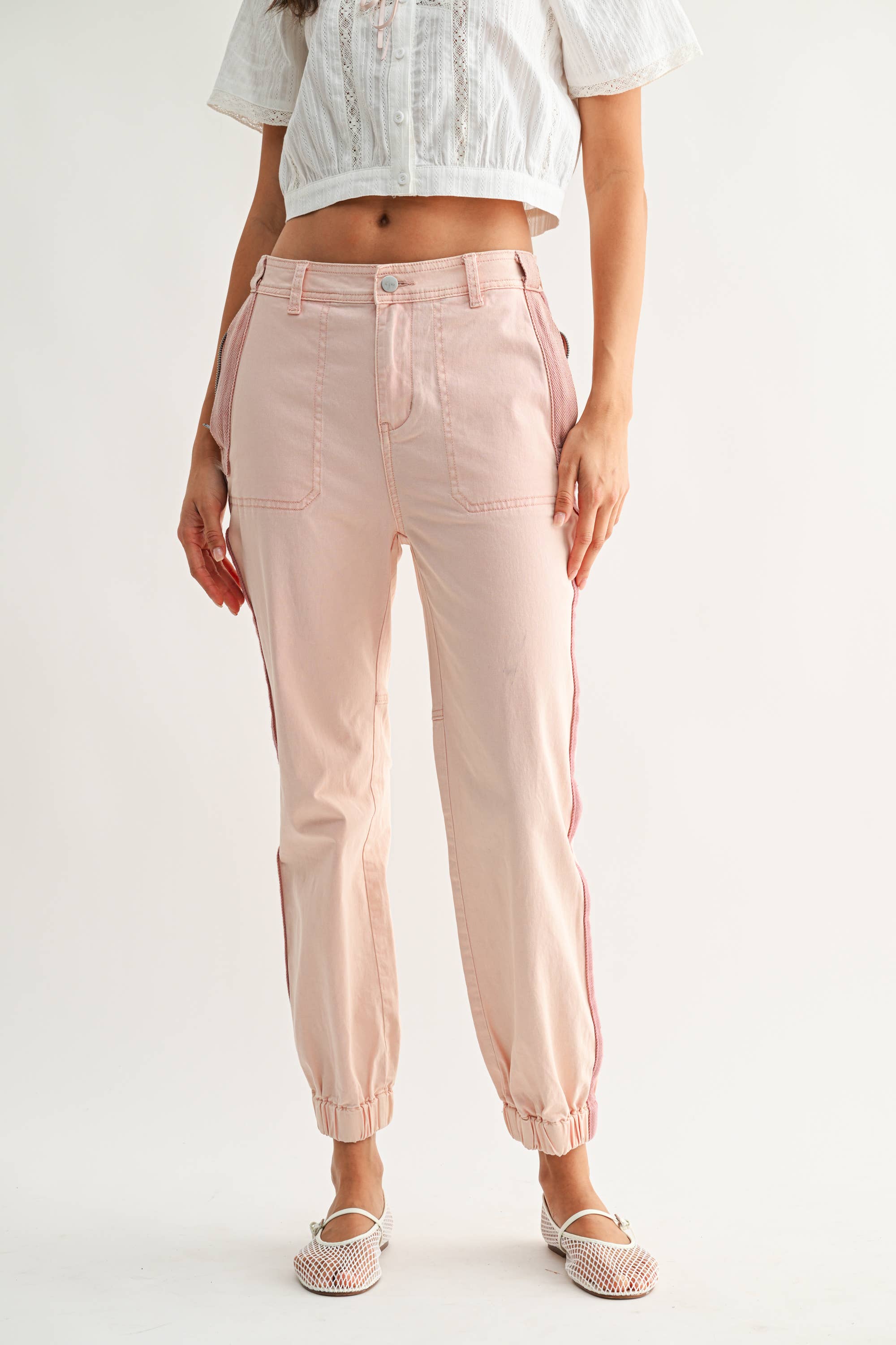Pink Side Stripe Jogger
