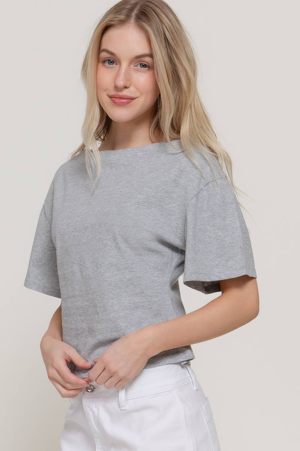 Boat Neck Cotton Top